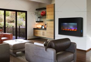 Application of electric fireplace in different places of the house