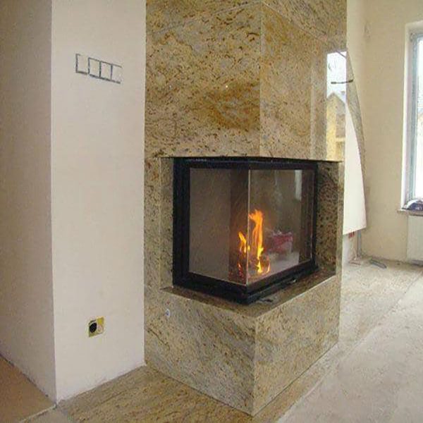 Double sided gas fireplace 80