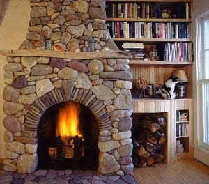 The use of a wood-burning fireplace in the villa