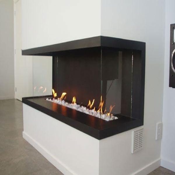 Three-way gas fireplace 120