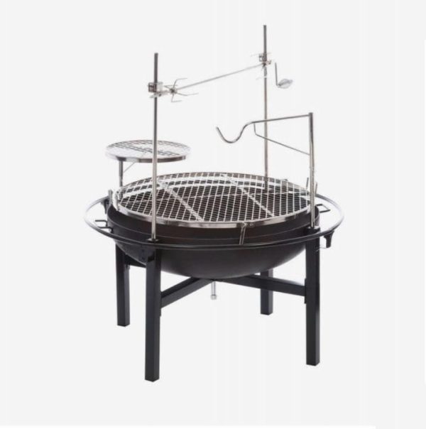 Round wood fire pit
