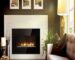 Electric and gas fireplace glass
