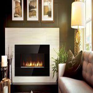 Electric and gas fireplace glass