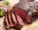 Grilling meat on charcoal barbecue