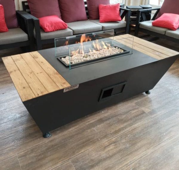 Rectangular stove with table 160