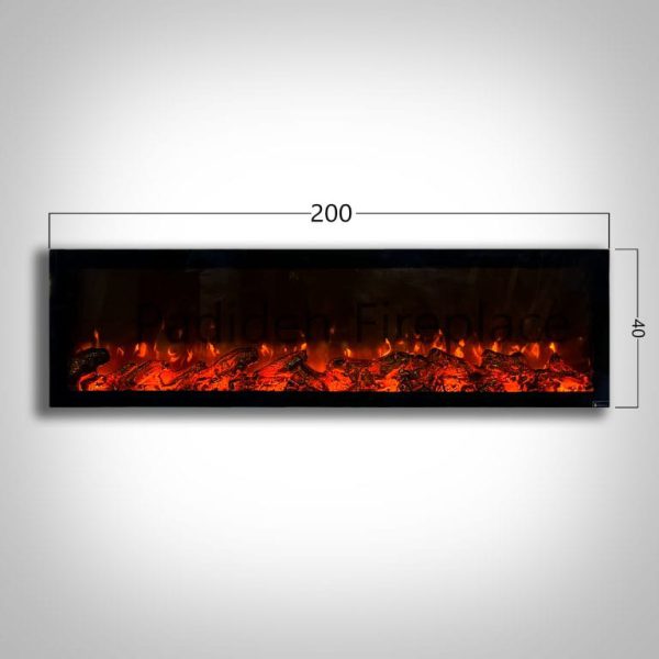 Three-color electric fireplace without heat, 200