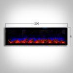 Three-color electric fireplace without heat, 200