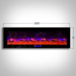 200 three-color electric fireplace with heat