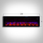 Three-color electric fireplace without heat, 200