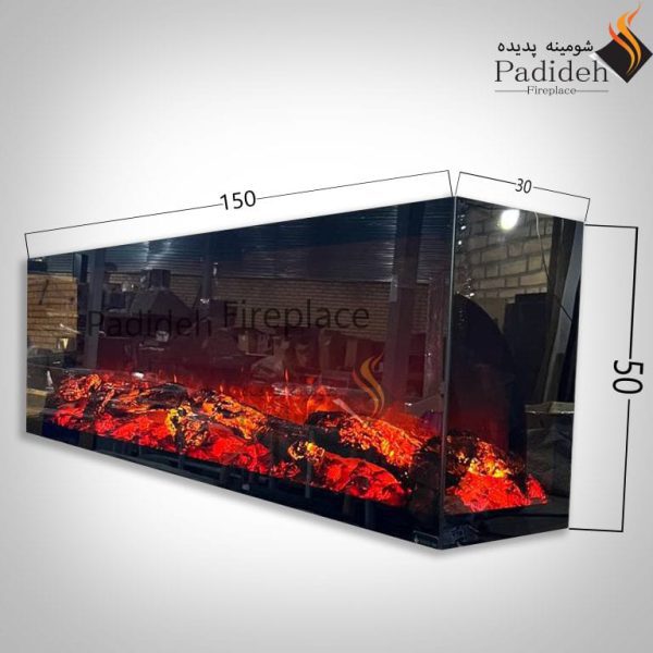 Three-way electric fireplace 150